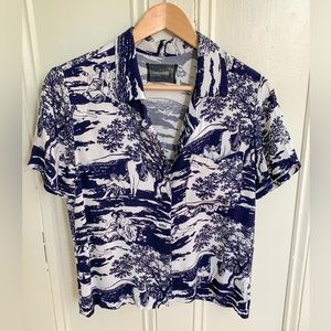 Reformation short-sleeved button down shirt